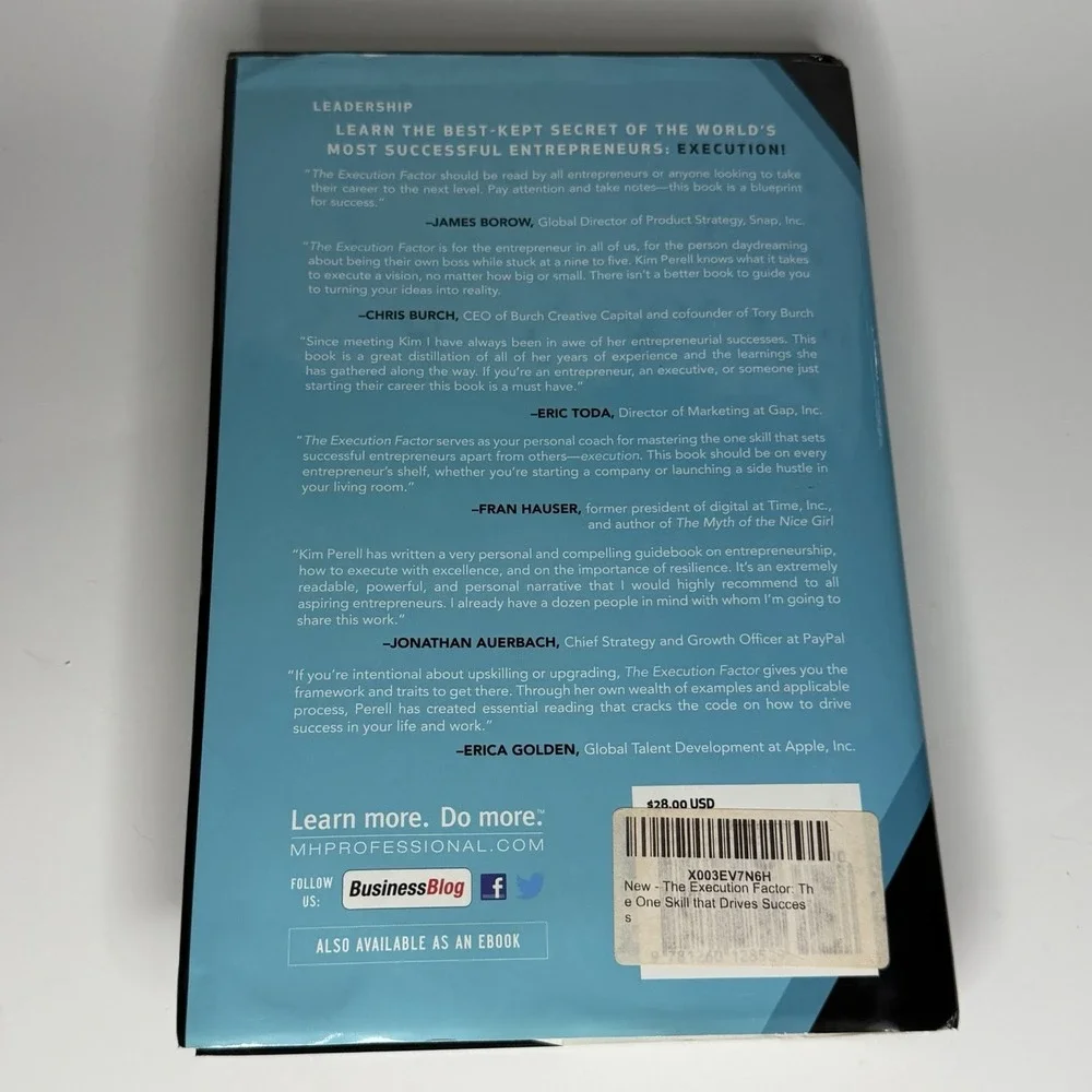 The Execution Factor Kim Perell Hardcover Book Business Entrepreneurship Success